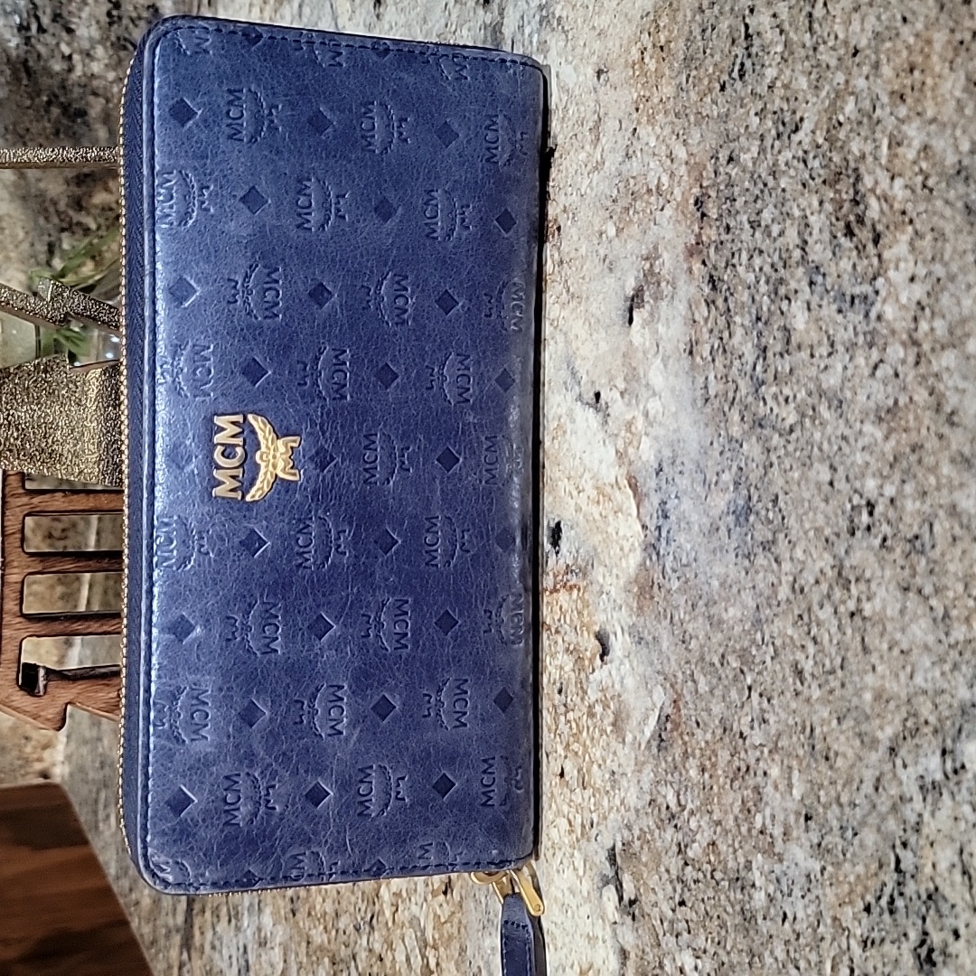 Mcm Euc Vintage Blue Wallet